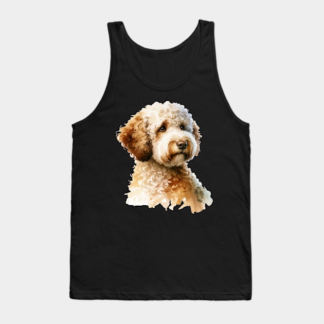 Lagotto Romagnolo Watercolor - Beautiful Dog Tank Top by Edd Paint Something